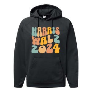 Harris Walz 2024 For President Kamala Harris Democrat Performance Fleece Hoodie