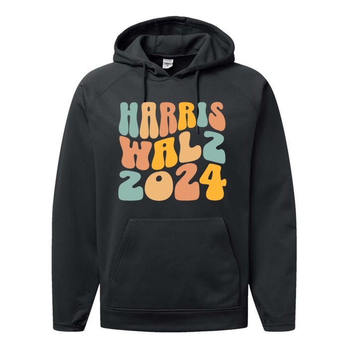 Harris Walz 2024 For President Kamala Harris Democrat Performance Fleece Hoodie