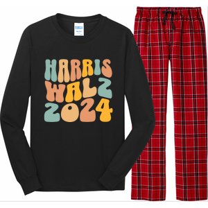 Harris Walz 2024 For President Kamala Harris Democrat Long Sleeve Pajama Set