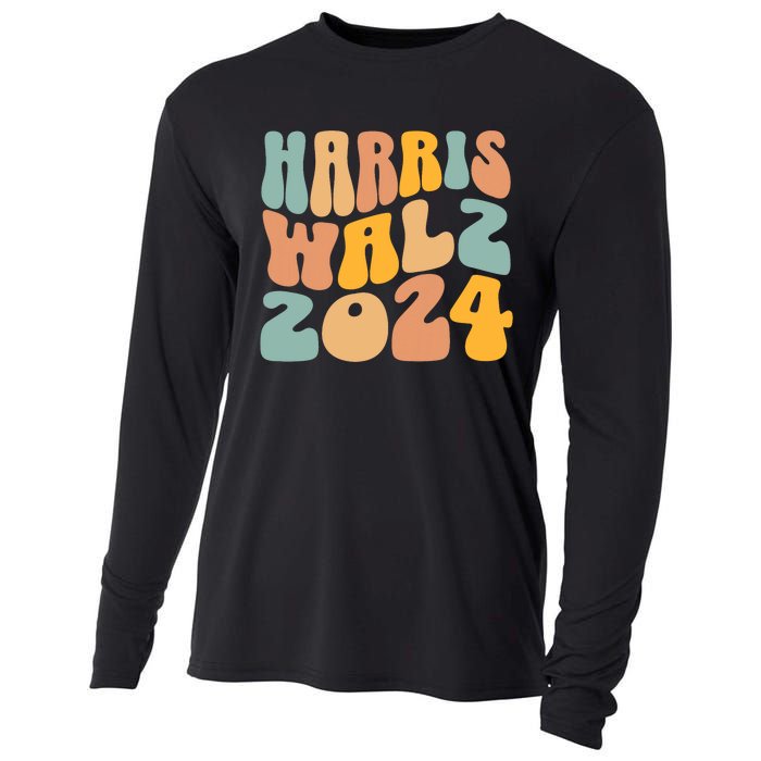 Harris Walz 2024 For President Kamala Harris Democrat Cooling Performance Long Sleeve Crew