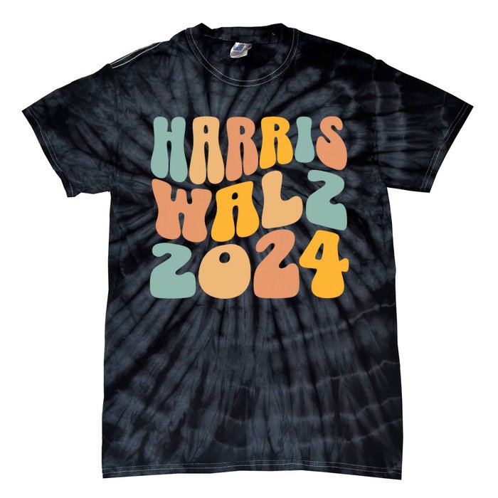 Harris Walz 2024 For President Kamala Harris Democrat Tie-Dye T-Shirt