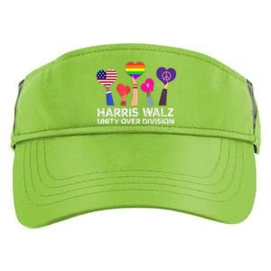 Harris Waltz 2024 Unity Over Division Kamala Harris Tim Walz Adult Drive Performance Visor