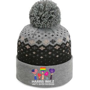 Harris Waltz 2024 Unity Over Division Kamala Harris Tim Walz The Baniff Cuffed Pom Beanie