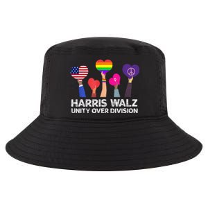 Harris Waltz 2024 Unity Over Division Kamala Harris Tim Walz Cool Comfort Performance Bucket Hat