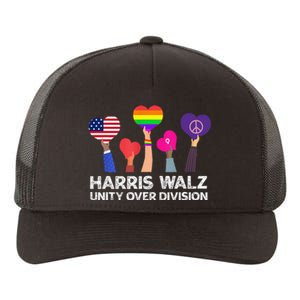 Harris Waltz 2024 Unity Over Division Kamala Harris Tim Walz Yupoong Adult 5-Panel Trucker Hat