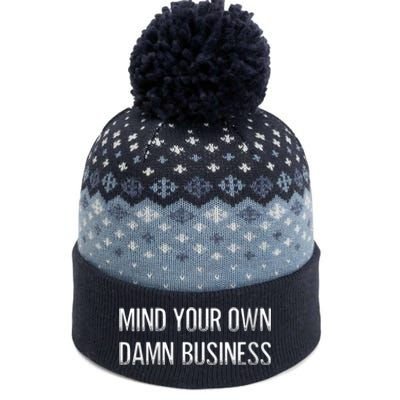 Harris Walz 2024 Mind Your Own Damn Business The Baniff Cuffed Pom Beanie