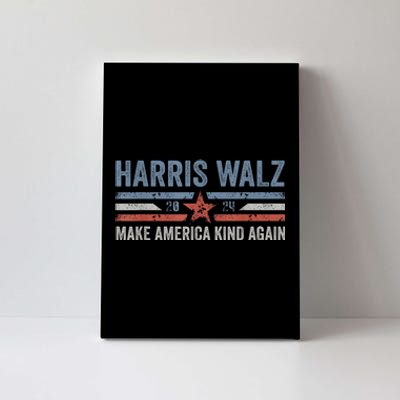 Harris Walz 2024 Make America Kind Again Harris Waltz Quote Canvas