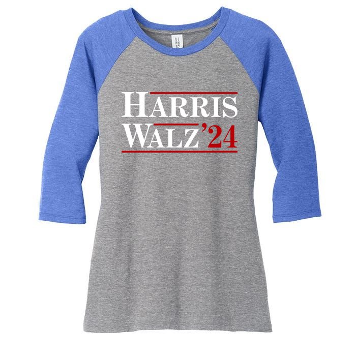 Harris Walz 2024 Women's Tri-Blend 3/4-Sleeve Raglan Shirt