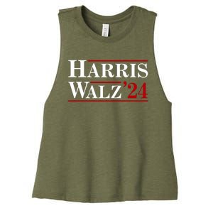 Harris Walz 2024 Women's Racerback Cropped Tank