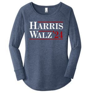 Harris Walz 2024 Women's Perfect Tri Tunic Long Sleeve Shirt