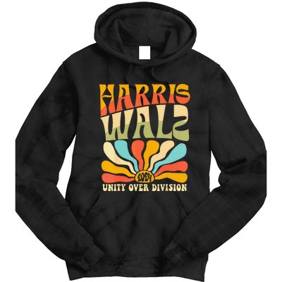 Harris Waltz 2024 Unity Over Division Harris Waltz 2024 Over Tie Dye Hoodie