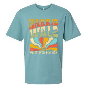 Harris Waltz 2024 Unity Over Division Harris Waltz 2024 Over Sueded Cloud Jersey T-Shirt