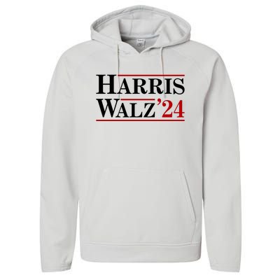 Harris Walz 2024 Performance Fleece Hoodie