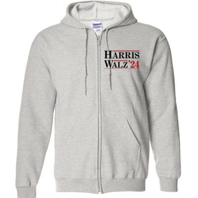 Harris Walz 2024 Full Zip Hoodie