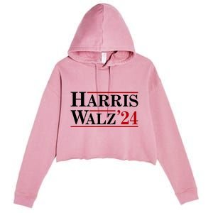 Harris Walz 2024 Crop Fleece Hoodie