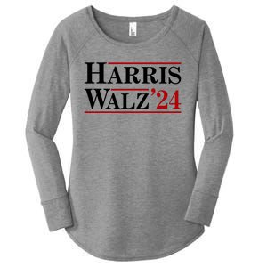 Harris Walz 2024 Women's Perfect Tri Tunic Long Sleeve Shirt