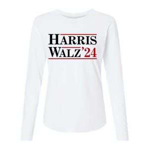 Harris Walz 2024 Womens Cotton Relaxed Long Sleeve T-Shirt