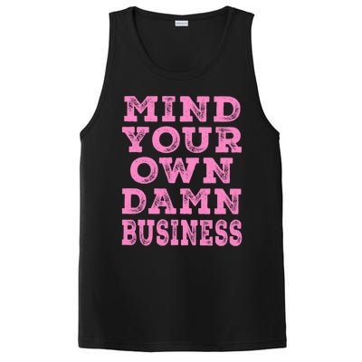 Harris Walz 2024 Mind Your Own Damn Business PosiCharge Competitor Tank