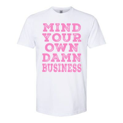 Harris Walz 2024 Mind Your Own Damn Business Softstyle CVC T-Shirt