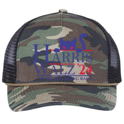 Harris Waltz 2024 Were Not Going Back Funny Cat Lady Retro Rope Trucker Hat Cap