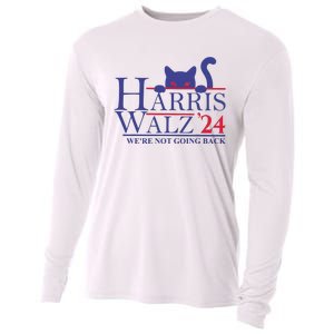 Harris Waltz 2024 Were Not Going Back Funny Cat Lady Cooling Performance Long Sleeve Crew