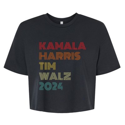 Harris Walz 2024 Kamala Harris Tim Walz Waltz Vintage Style Bella+Canvas Jersey Crop Tee