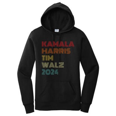 Harris Walz 2024 Kamala Harris Tim Walz Waltz Vintage Style Women's Pullover Hoodie