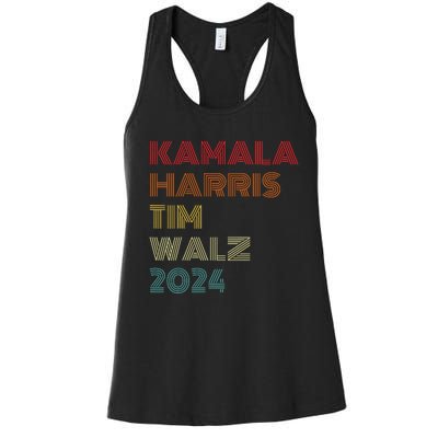 Harris Walz 2024 Kamala Harris Tim Walz Waltz Vintage Style Women's Racerback Tank