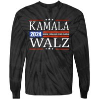 Harris Walz 2024 Make America Kind Again Harris Waltz Quote Tie-Dye Long Sleeve Shirt