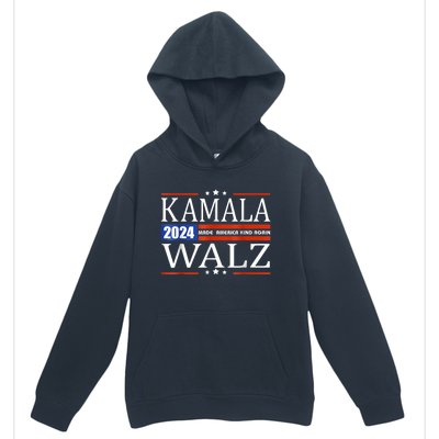 Harris Walz 2024 Make America Kind Again Harris Waltz Quote Urban Pullover Hoodie