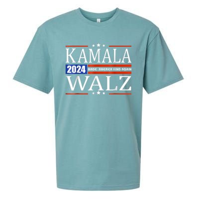 Harris Walz 2024 Make America Kind Again Harris Waltz Quote Sueded Cloud Jersey T-Shirt