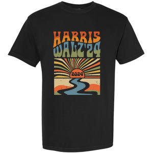 Harris Waltz 2024 Election Kamala Harris Usa Flag High Heels Garment-Dyed Heavyweight T-Shirt