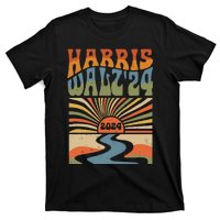 Harris Waltz 2024 Election Kamala Harris Usa Flag High Heels T-Shirt