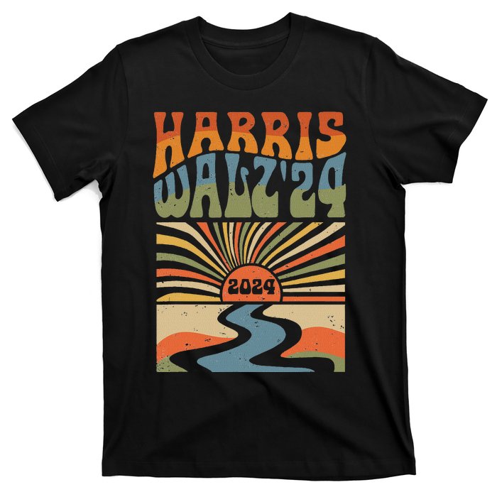 Harris Waltz 2024 Election Kamala Harris Usa Flag High Heels T-Shirt