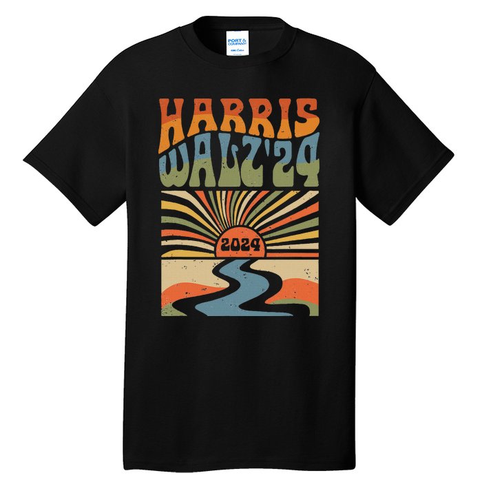 Harris Waltz 2024 Election Kamala Harris Usa Flag High Heels Tall T-Shirt