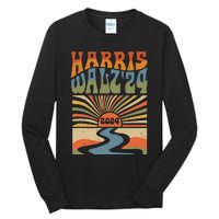 Harris Waltz 2024 Election Kamala Harris Usa Flag High Heels Tall Long Sleeve T-Shirt