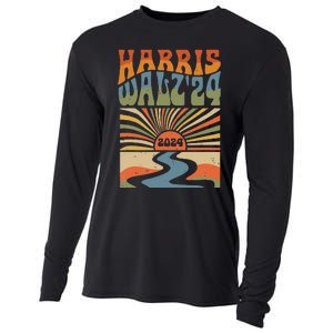 Harris Waltz 2024 Election Kamala Harris Usa Flag High Heels Cooling Performance Long Sleeve Crew