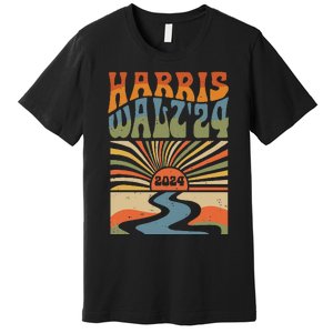 Harris Waltz 2024 Election Kamala Harris Usa Flag High Heels Premium T-Shirt