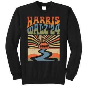 Harris Waltz 2024 Election Kamala Harris Usa Flag High Heels Tall Sweatshirt