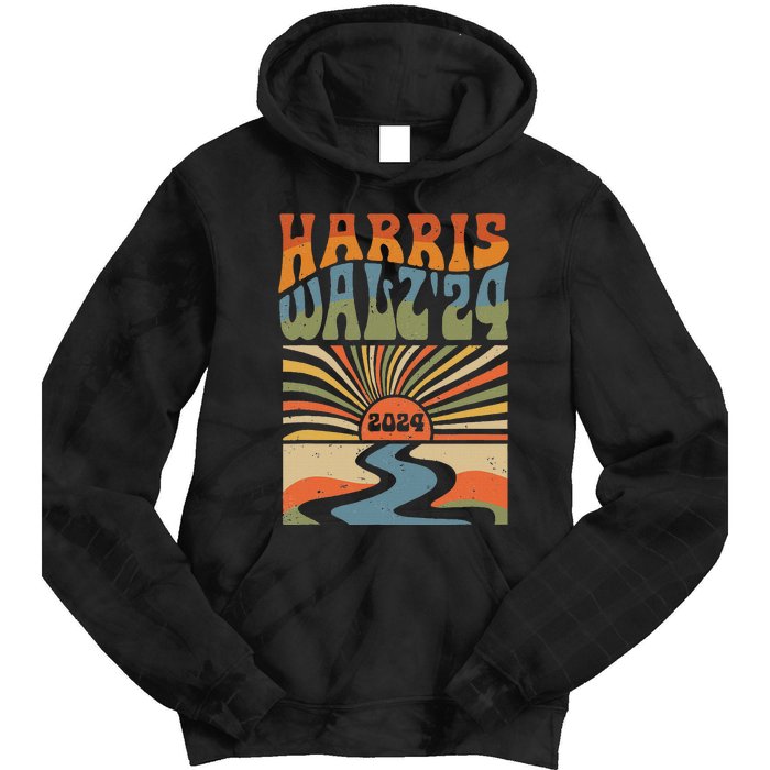 Harris Waltz 2024 Election Kamala Harris Usa Flag High Heels Tie Dye Hoodie