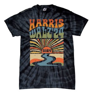 Harris Waltz 2024 Election Kamala Harris Usa Flag High Heels Tie-Dye T-Shirt