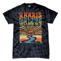 Harris Waltz 2024 Election Kamala Harris Usa Flag High Heels Tie-Dye T-Shirt