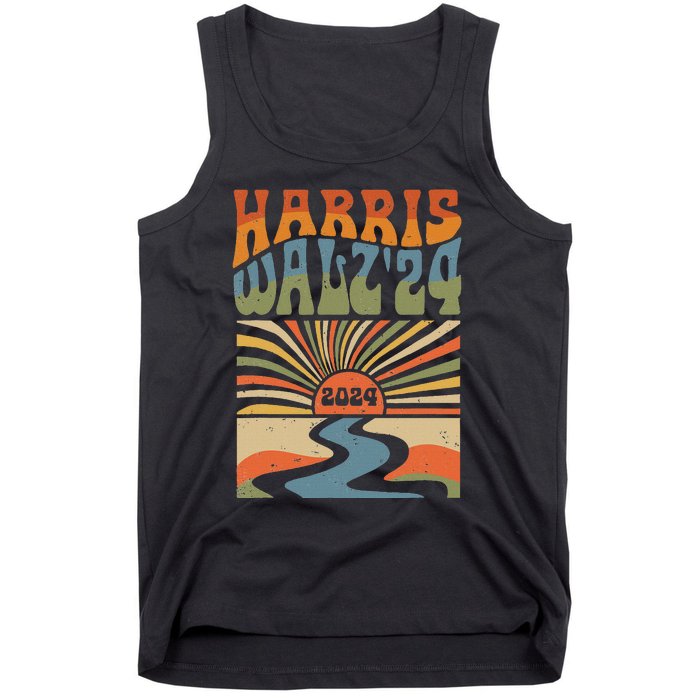 Harris Waltz 2024 Election Kamala Harris Usa Flag High Heels Tank Top