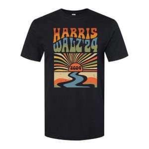 Harris Waltz 2024 Election Kamala Harris Usa Flag High Heels Softstyle CVC T-Shirt