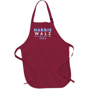 Harris Walz 2024 Election Ivory Blue Full-Length Apron With Pockets