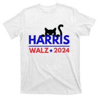 Harris Walz 2024 Funny Cat Election Kamala Harris Tim Waltz T-Shirt