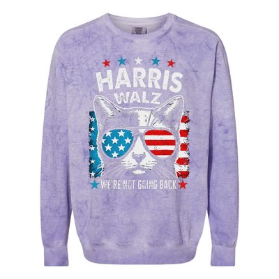 Harris Waltz 2024 Election Harris Waltz WeRe Not Going Back Colorblast Crewneck Sweatshirt