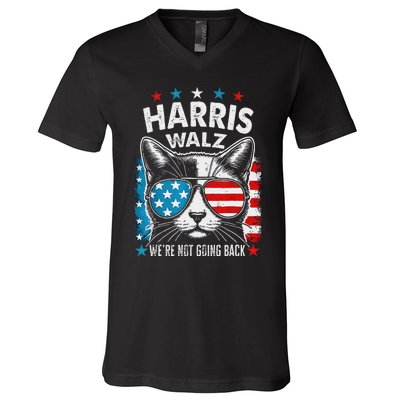 Harris Waltz 2024 Election Harris Waltz WeRe Not Going Back V-Neck T-Shirt