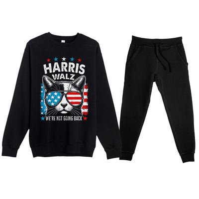 Harris Waltz 2024 Election Harris Waltz WeRe Not Going Back Premium Crewneck Sweatsuit Set