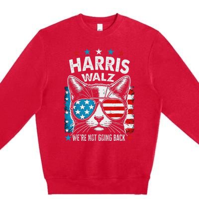 Harris Waltz 2024 Election Harris Waltz WeRe Not Going Back Premium Crewneck Sweatshirt